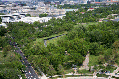 Maya Lin, 'The Vietnam Veterans Memorial', ariel view 1982, Washington, DC